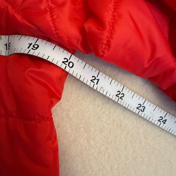 Lands' End PrimaLoft Quilted Coat Red Snap Front Jacket 8P - Picture 8 of 11